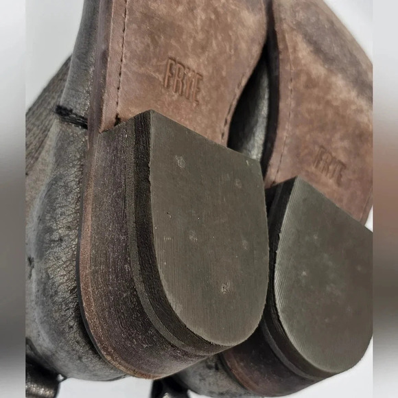 Frye Billy Shootie Western Metallic Bronze Boot Size 6.5 - Picture 10 of 11